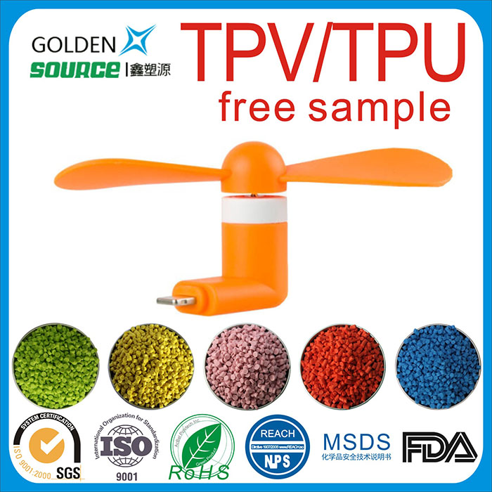 TPV/TPU extrusion processing of granular raw materials